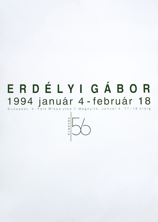 (Exhibition of) Gábor Erdélyi