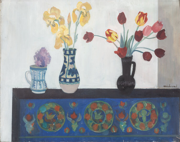 Hyacinth, daffodil, tulip