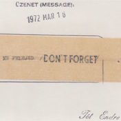 Message: Dont' forget